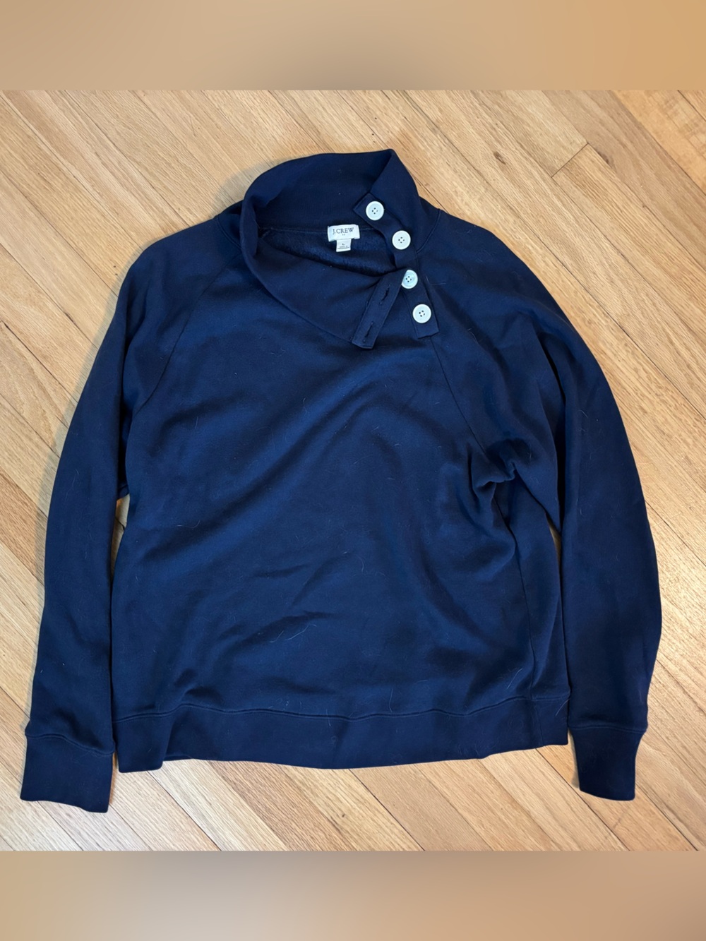 J. Crew Navy Button-Accent Women's Sweater | Size Large